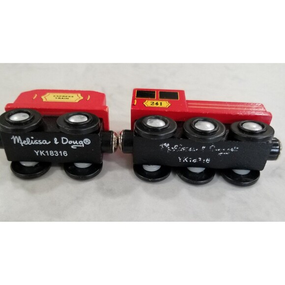 Melissa and Doug train engine and coal car trains - Picture 8 of 8